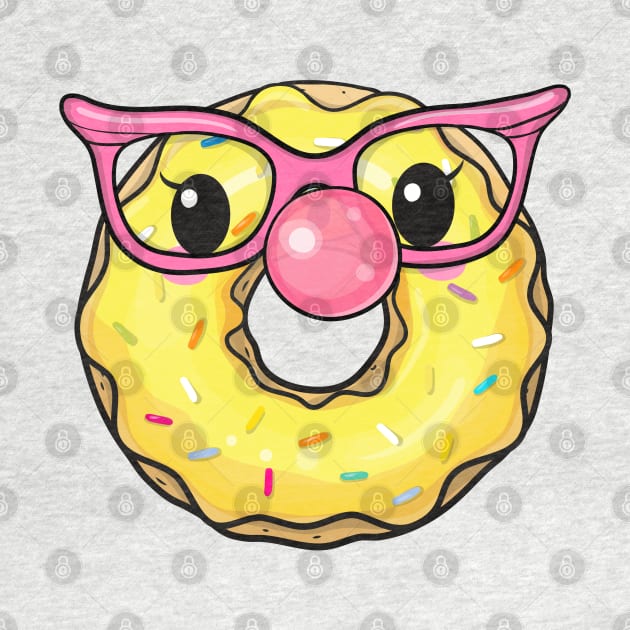 Cute donut with glasses by Reginast777